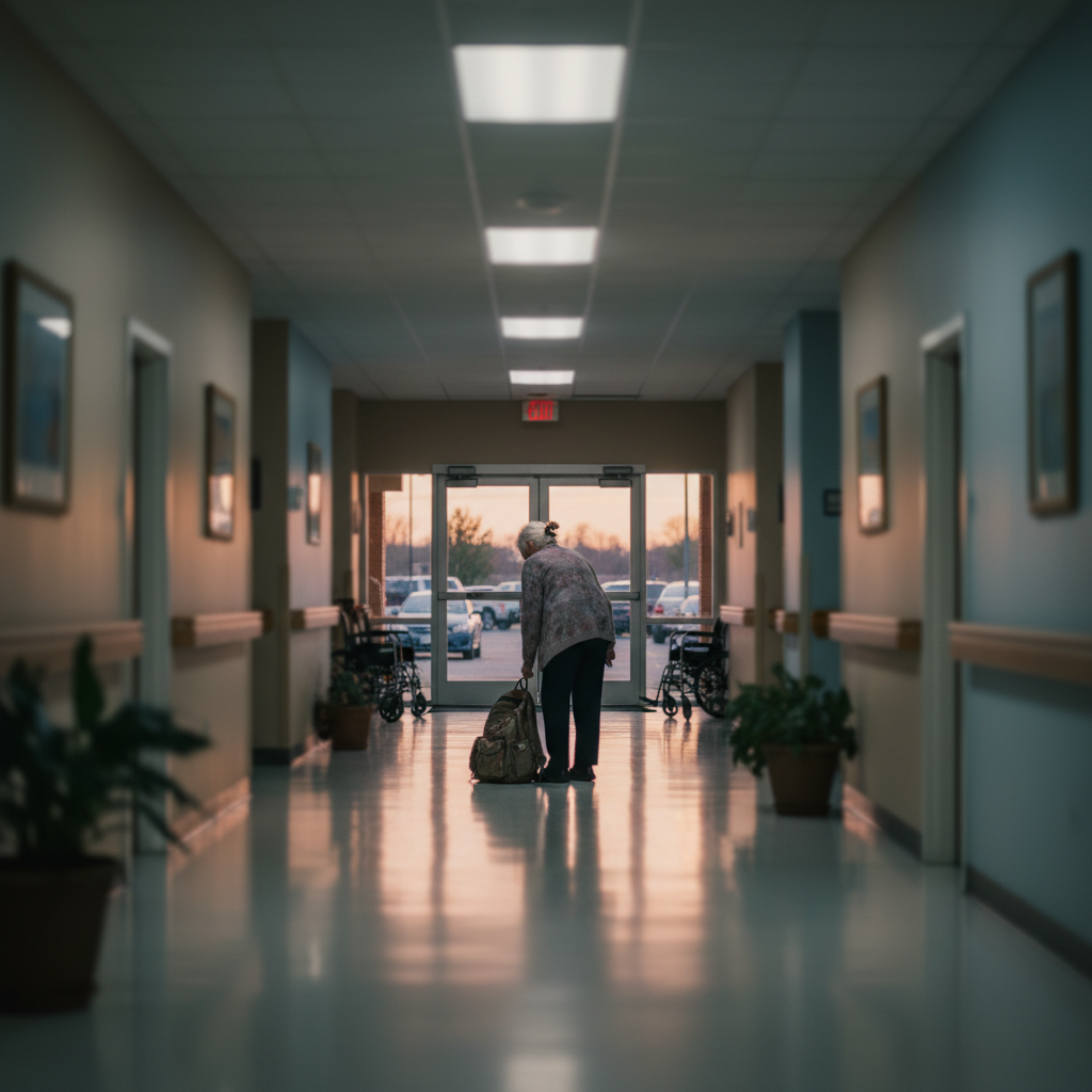 Confused resident tries to leave the building: what to do before they reach the door